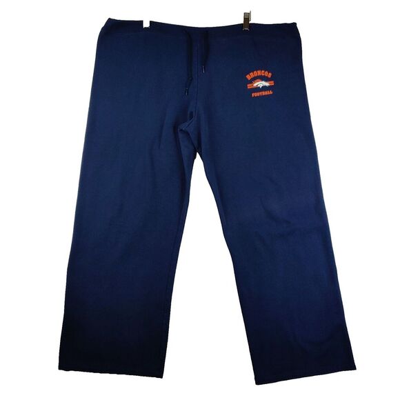 Denver Broncos NFL Team‎ Apparel Sweatpants Womens XL Blue Drawstring Football - Picture 1 of 13